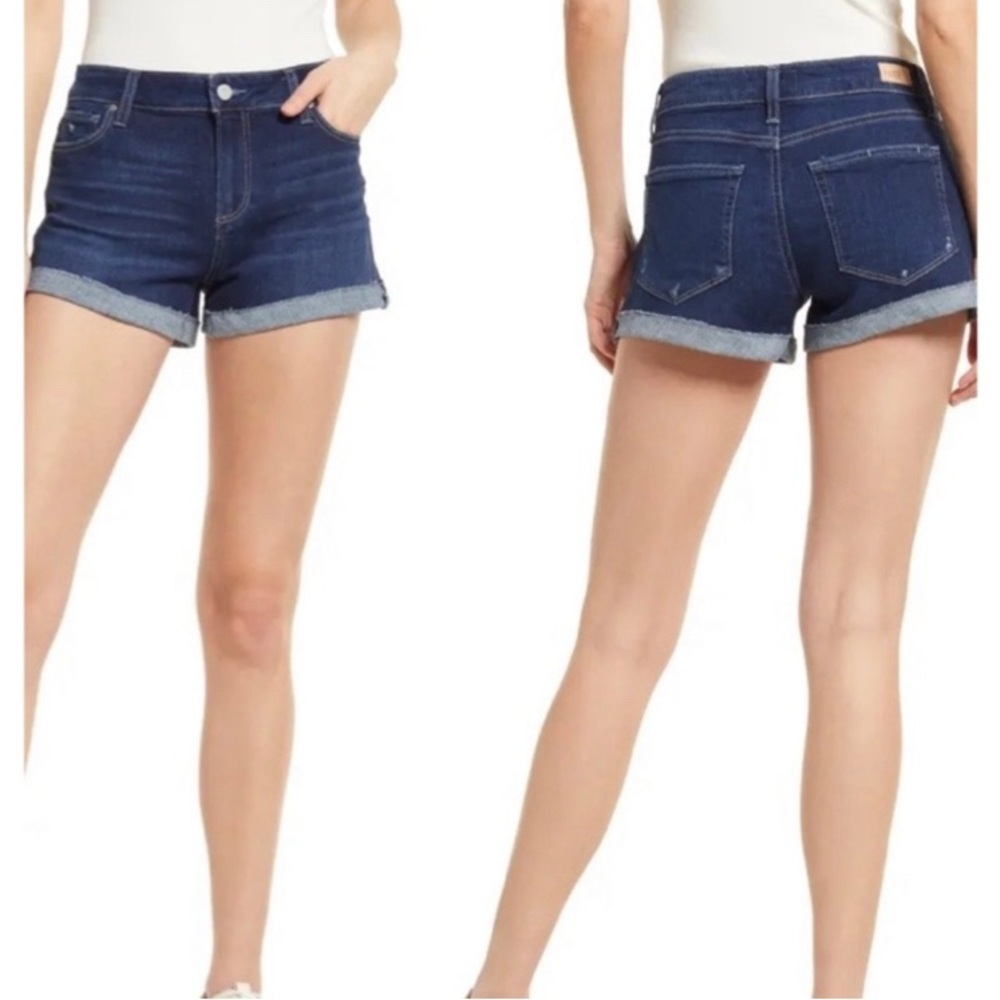 Paige Dark Wash Denim Jimmy Jimmy Short Jean Shorts 28